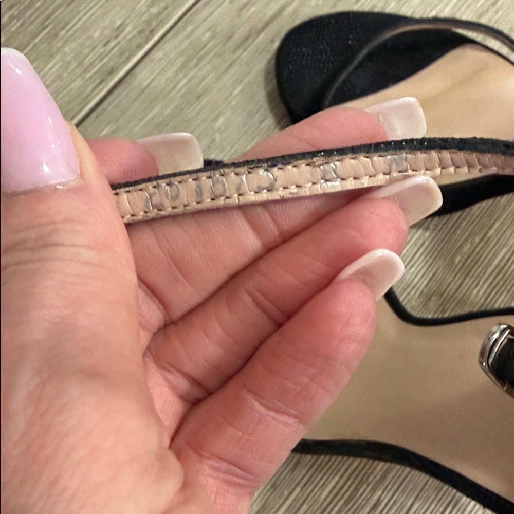 Stuart Weitzman Nudist black goose bump pumps sandals heels 8 - Picture 6 of 11